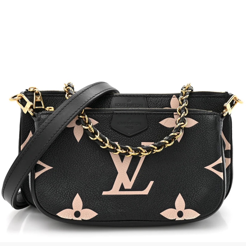 Louis Vuitton Black and Cream Crossbody Bag